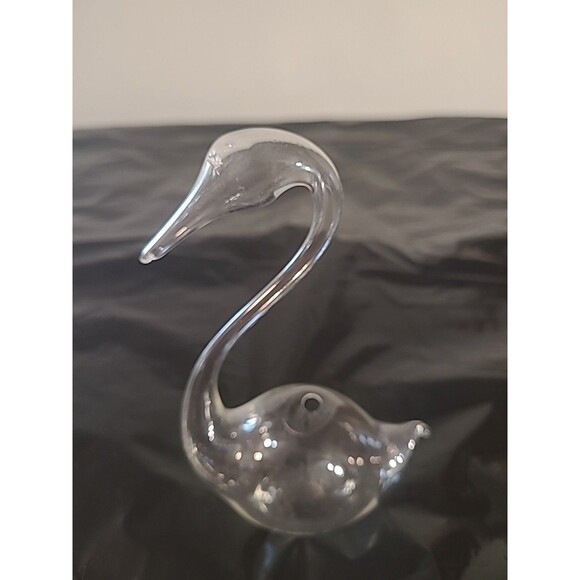 Vintage Decor Hand Blown Swan Design Clear Glass Bud Vase Test Tube Style lot - Picture 7 of 7